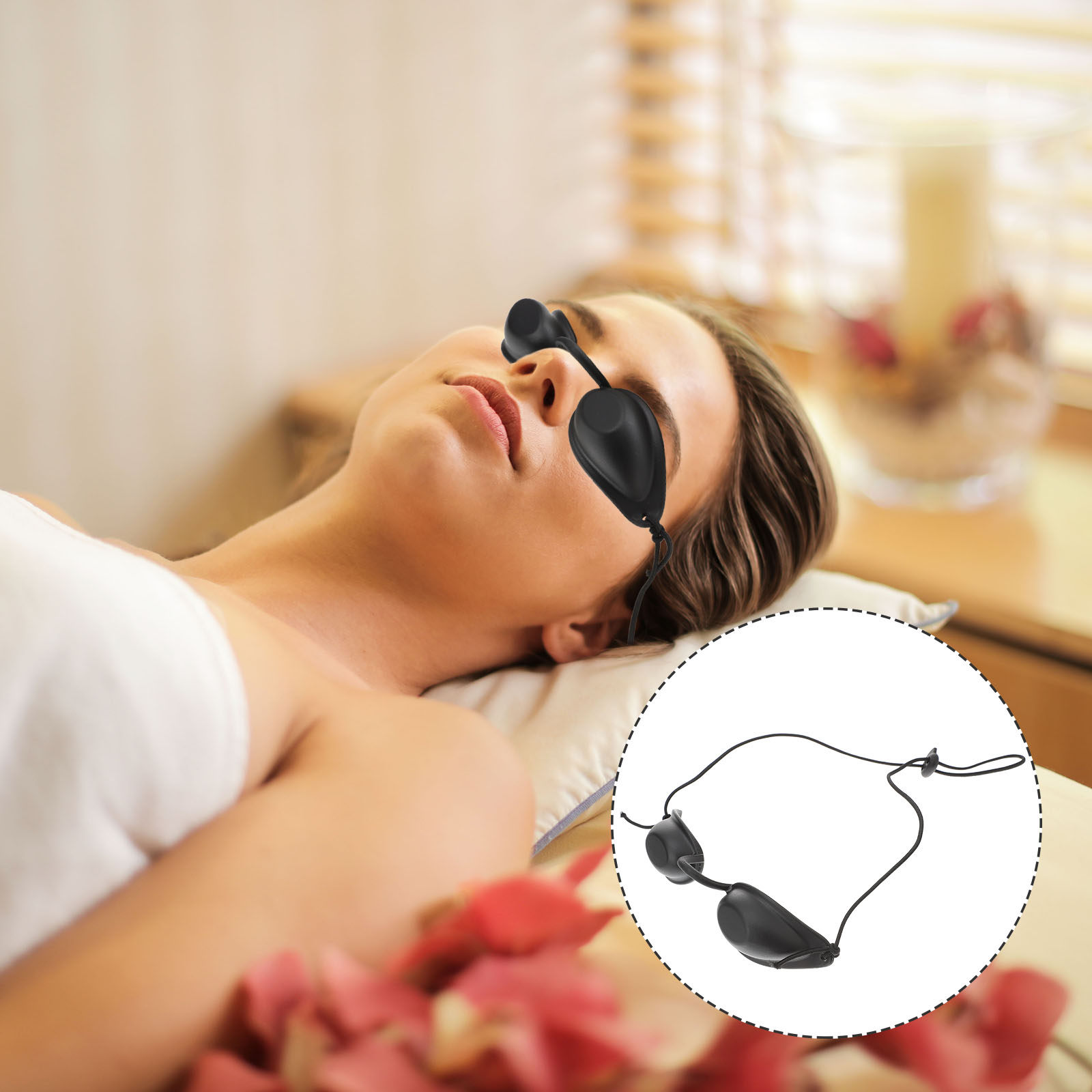 Light Therapy Glasses - Safety Goggles Ipl Eye Patch Black