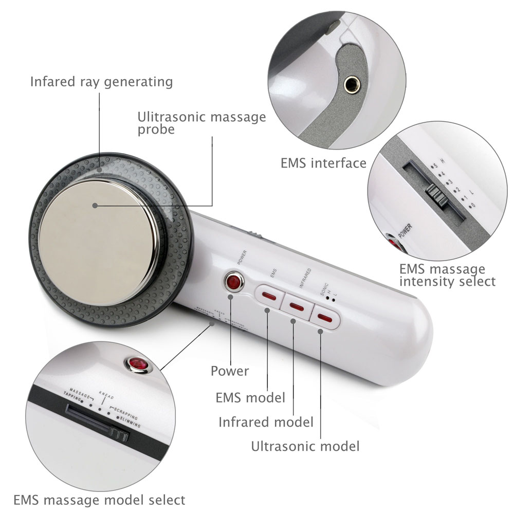 3 in 1 Ultrasonic Cavitation E - Galvanic Skin Sensor のレビューと価格