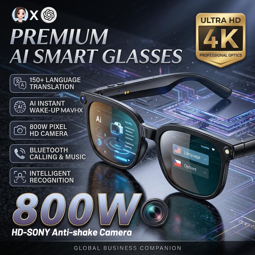 2026 4K 8MP Smart Glasses Men  - Smart Glasses Lens のレビューと価格