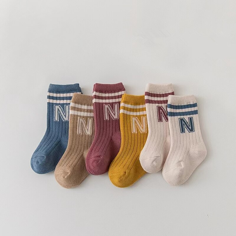 3 Pairs Baby Letter Socks Knit - Baby Sock Oximeter のレビューと価格