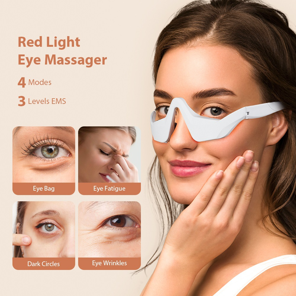 Eye Massager Under Eye Red Lig - Light Therapy Glasses のレビューと価格