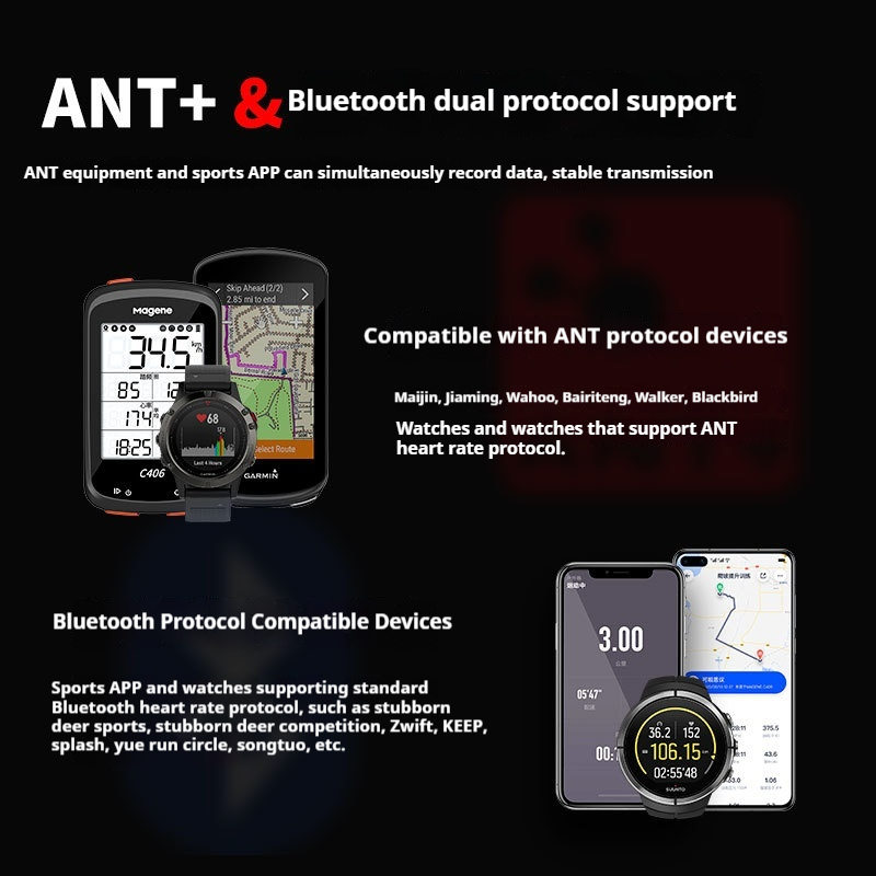 Magene heart rate with chest s - Breath Rate Monitor のレビューと価格