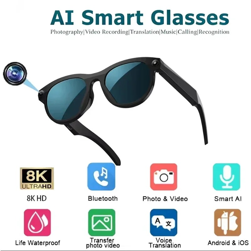 8KHD Smart AI Glasses Color Ch - Smart Glasses Lens のレビューと価格