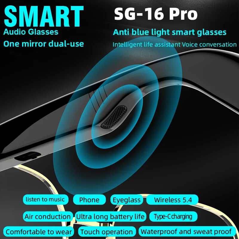 Lenovo New SG-16 Pro Smart Aud - Smart Glasses Lens のレビューと価格