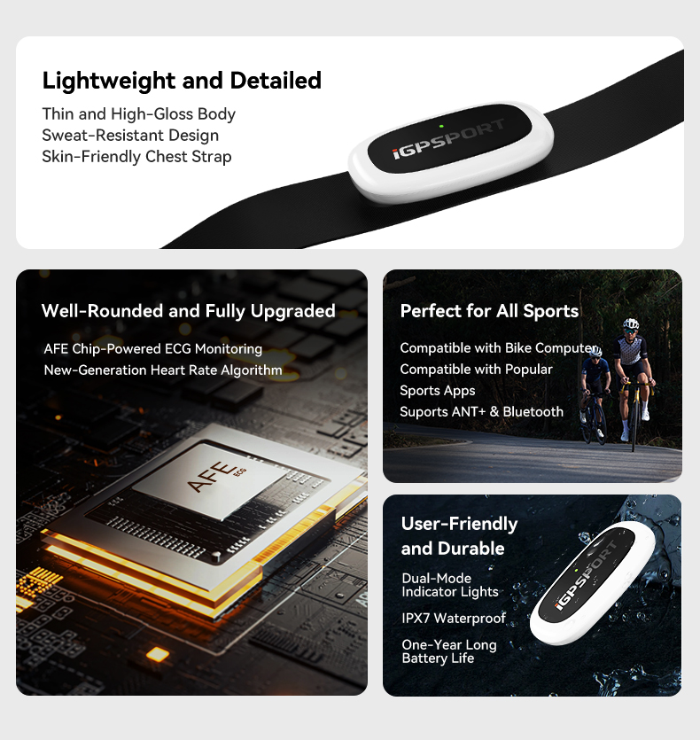 IGPSPORT HR50 Heart Rate Monit - Breath Rate Monitor のレビューと価格