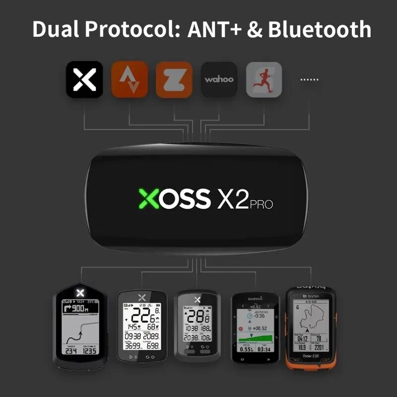 XOSS X2 Pro Chest Strap Heart  - Breath Rate Monitor のレビューと価格