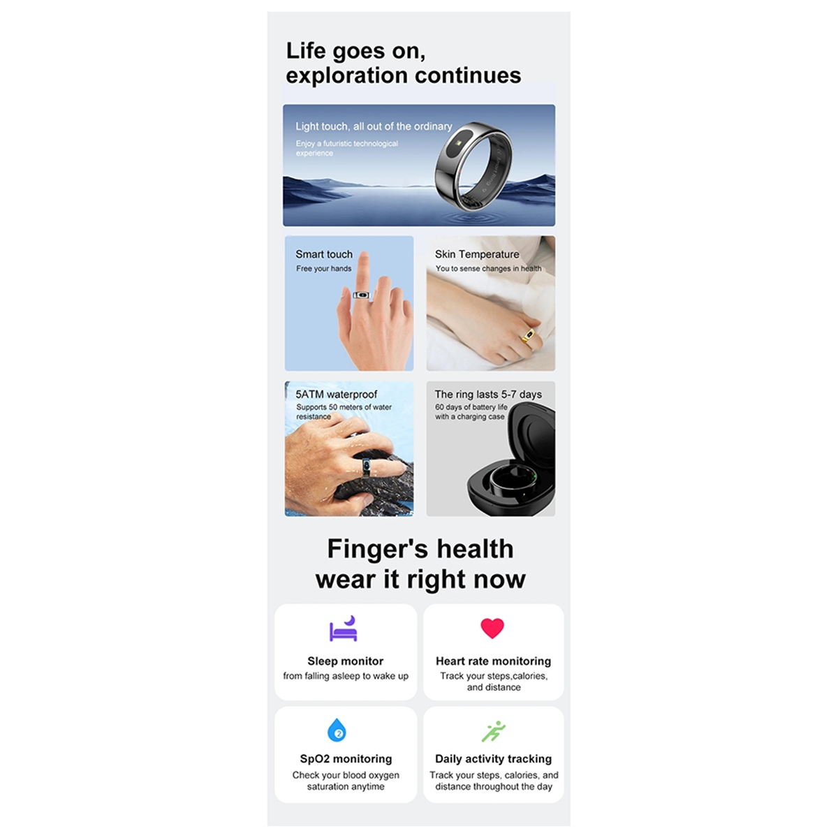 QA88X R08 Waterproof Smart Rin - Temperature Ring Skin のレビューと価格