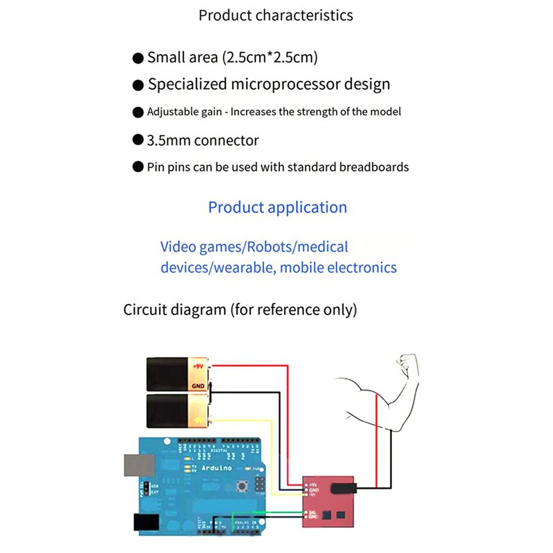 BTLIFE-5X Muscle Electrical Se - Muscle Sensor Emg のレビューと価格
