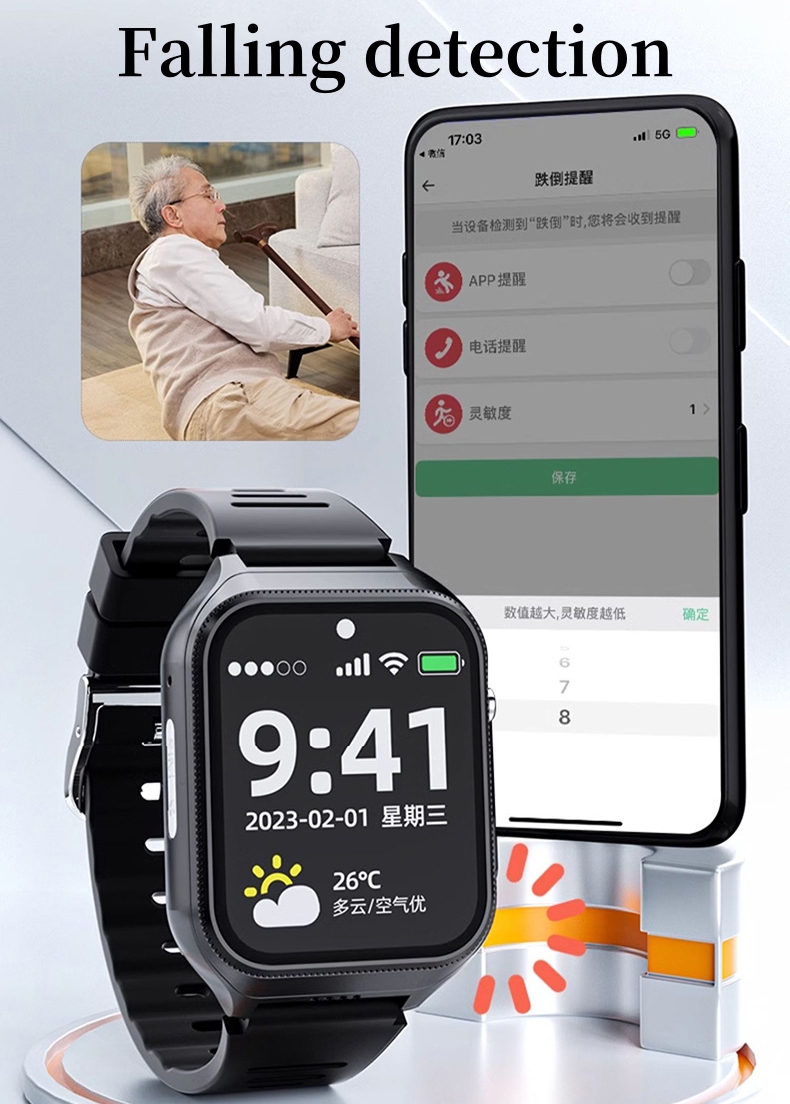 Elderly Smart Watch For Senior - Fall Detection Watch のレビューと価格