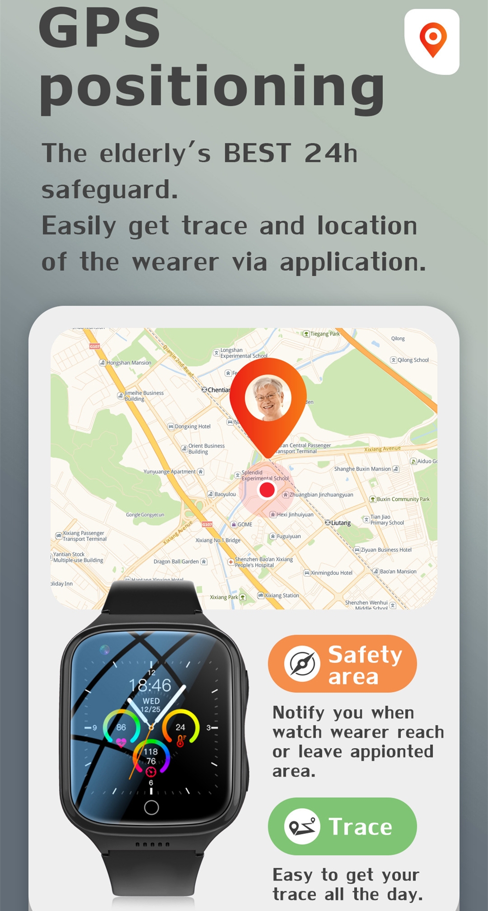 Falling Detection Watch Elderl - Fall Detection Watch のレビューと価格
