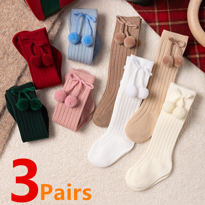 3Pairs/Lot Baby Ball Knee High - Baby Sock Oximeter のレビューと価格