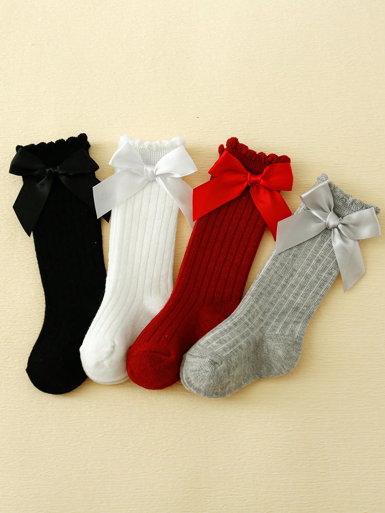 4/5 Pairs Baby Girls Long Knee - Baby Sock Oximeter のレビューと価格