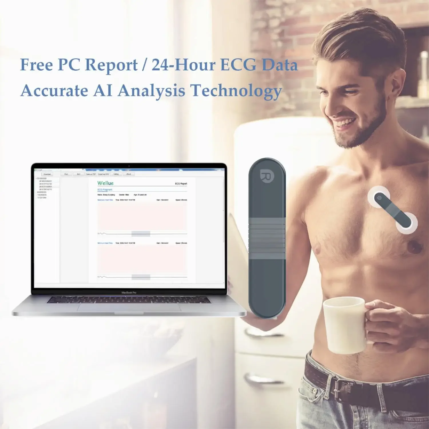 Wireless Bluetooth Dynamic Rec - Ecg Patch Monitor のレビューと価格