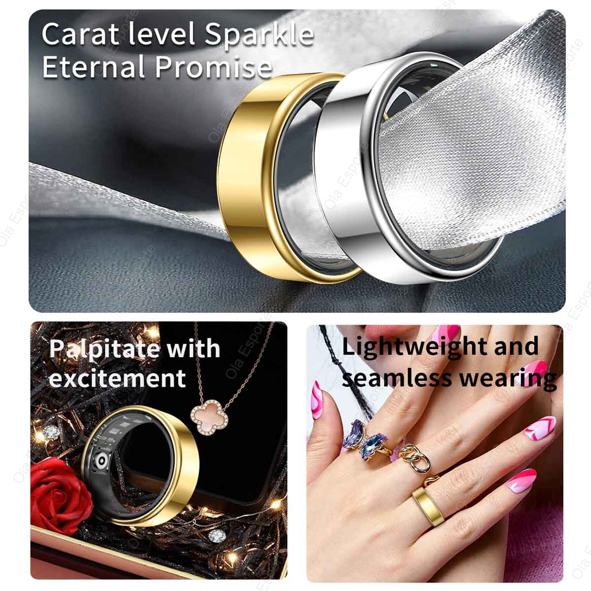 R09 Smart Ring Men Women with  - Temperature Ring Skin のレビューと価格