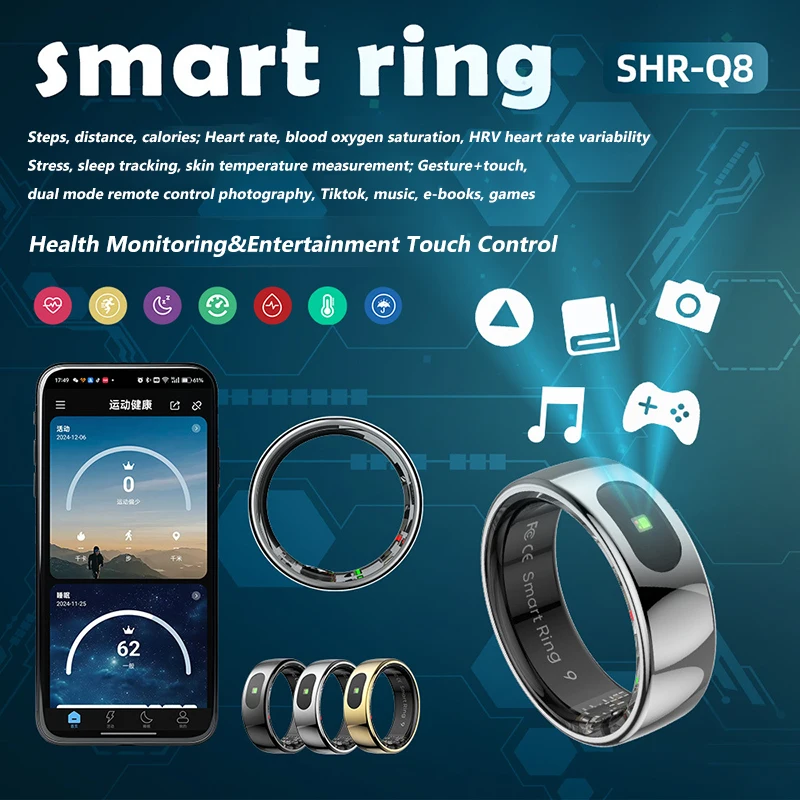 R08 Smart Ring Men Women Charg - Temperature Ring Skin のレビューと価格