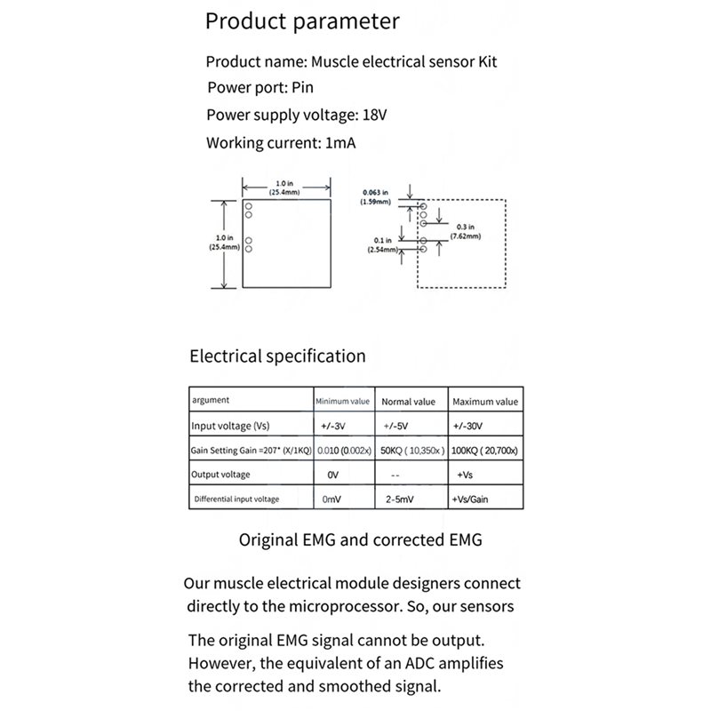 B50B-3X Muscle Electrical Sens - Muscle Sensor Emg のレビューと価格