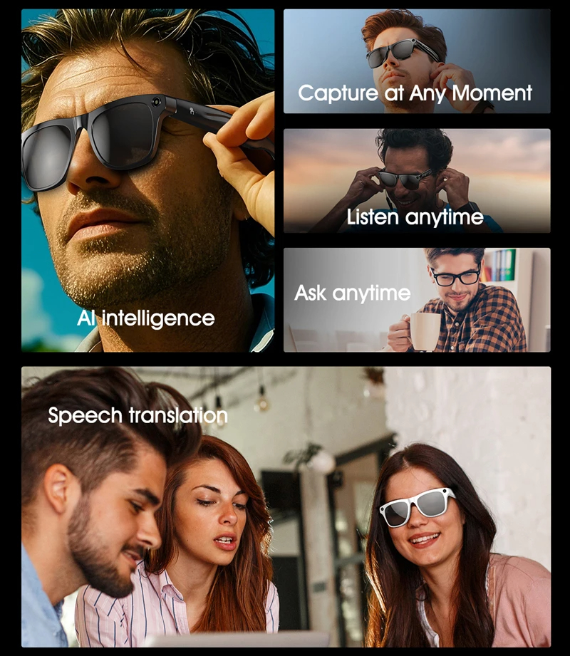 8K AI Smart Glasses Bluetooth  - Smart Glasses Lens のレビューと価格
