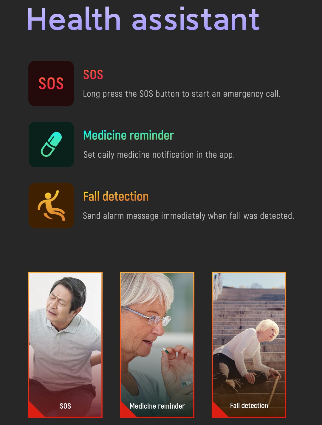 Fall Detection Smart Watch For - Fall Detection Watch のレビューと価格